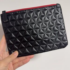 New Shiseido black quilted makeup bag/cosmetic travel bag